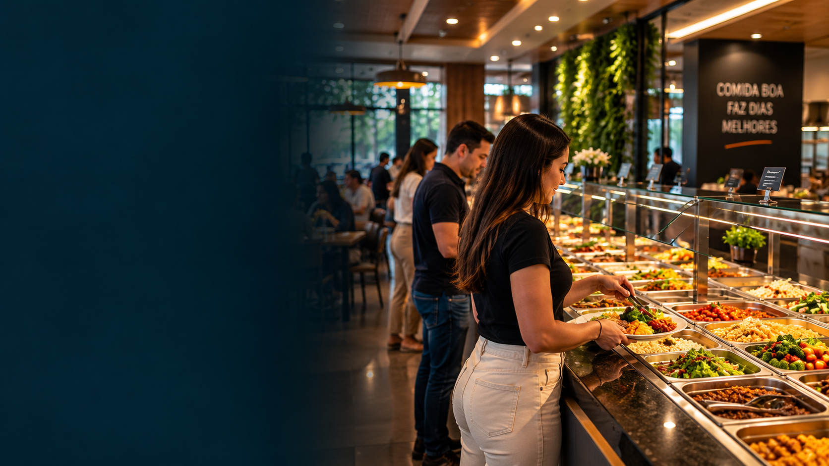 Restaurante self-service com buffet por quilo